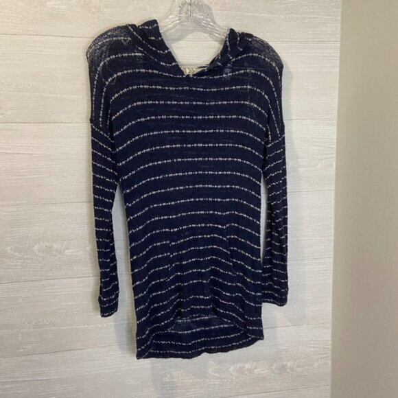 Pink Rose Striped Hoodies for Women‎ Long Sleeve Knit Sweaters Pullover Sweater - Picture 3 of 6